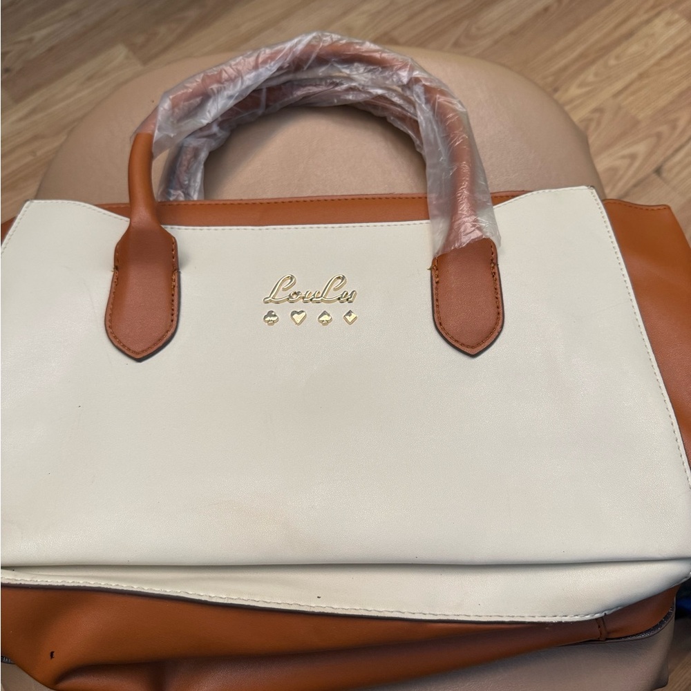 Loulou Studio Cream and Tan Tote Bag with Elegant Design